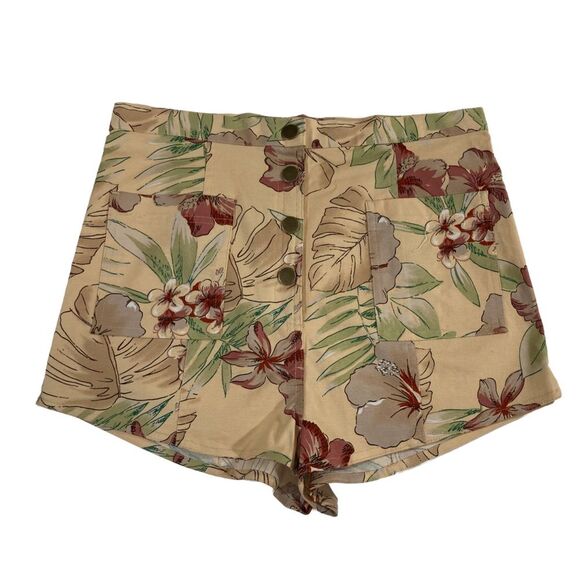 Urban Outfitters Pants - Urban Outfitters Shorts Women’s L Floral High Waisted Boho Cottagecore Casual